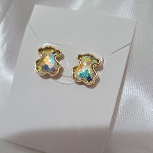 18K Gold Filled Iridescent Stud Earrings